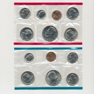 1980 US Mint Uncirculated 13 Coin Set Complete w/SBA Dollars, Sealed